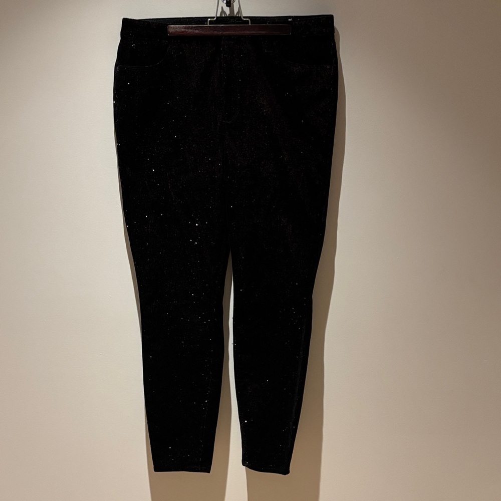 Talbots Black Glitter Corduroy Jeggings BNWT